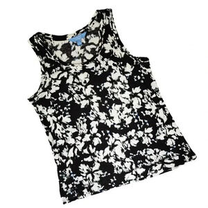 Simply Vera Vera Wang Top Blouse Women's Medium Black & White Pullover